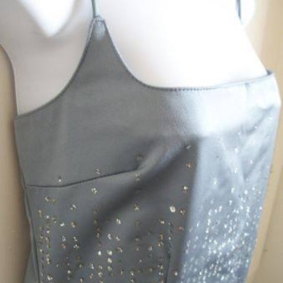 Silvery Gray Evening Dress Size 13 14 - Picture 2 of 3